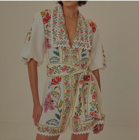 Farm Rio Floral Insects Romper - Picture 2 of 9